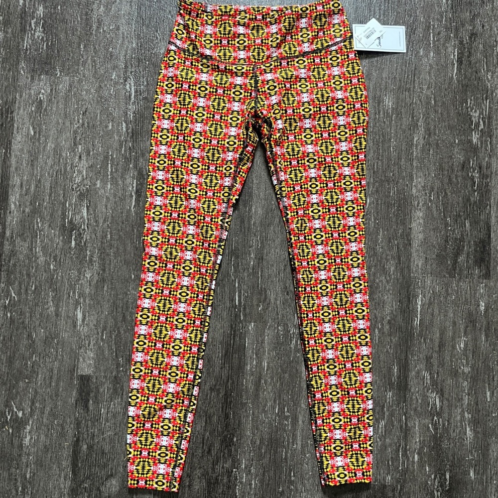 Southwind Apparel Geometric Print Yoga Leggings Activewear Pants Women's Small